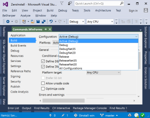 Visual Studio Build Configurations